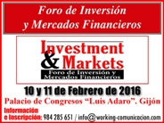 FORO DE INVERSIóN Y MERCADOS FINANCIEROS