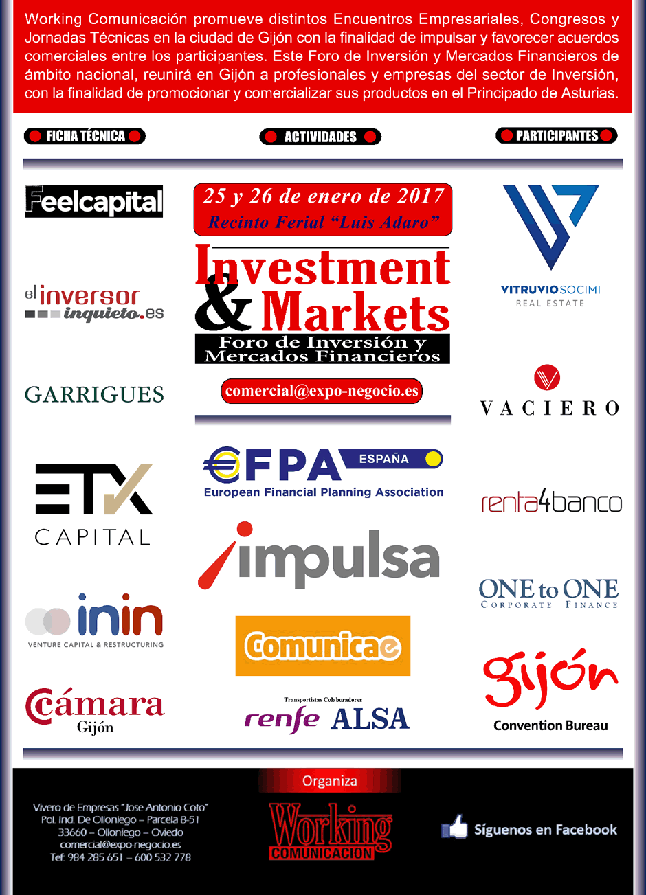 Investment & Markets – Foro de Inversión y Mercados Financieros